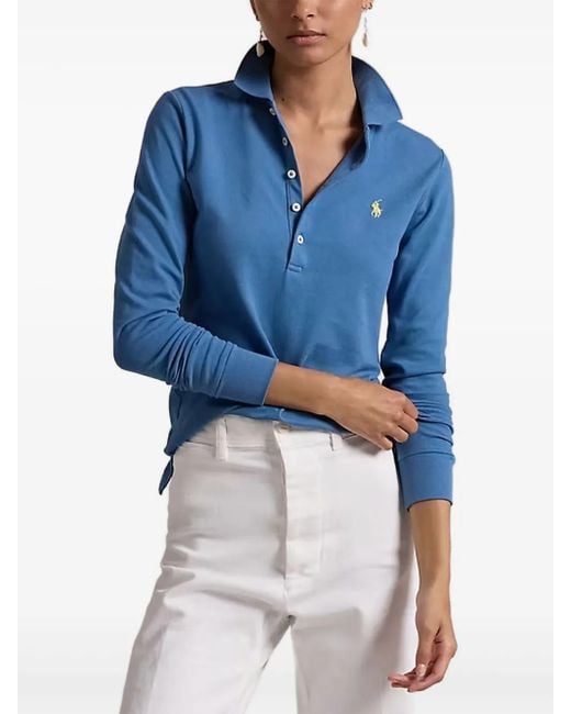 Polo Ralph Lauren ロングスリーブ ポロシャツ Blue