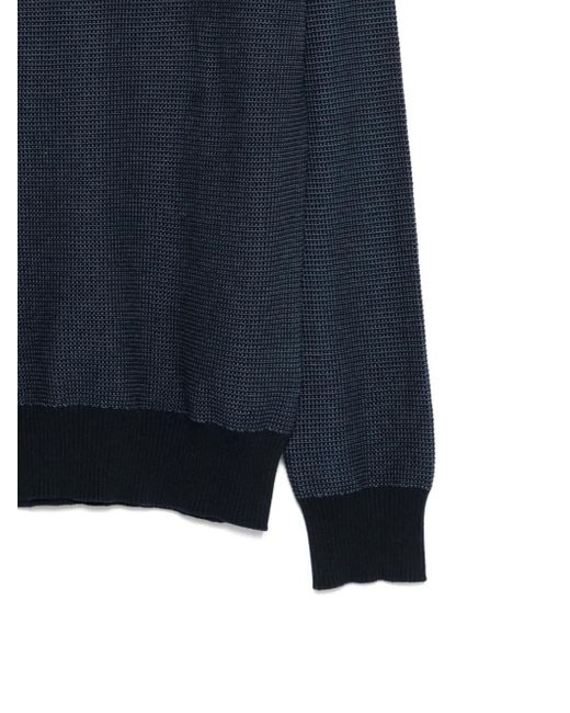 Boss Blue Crew-Neck Sweater for men