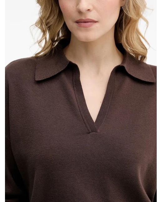 Benetton Brown Pull À Col Polo
