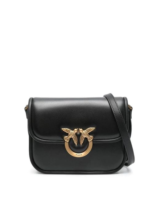 Pinko Black Love Box Bag Flap Mini Nappa By