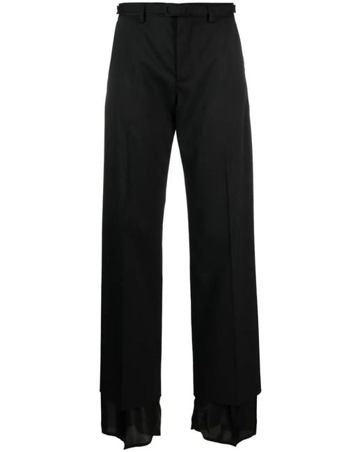MM6 by Maison Margiela Black High-Waisted Flared Trousers