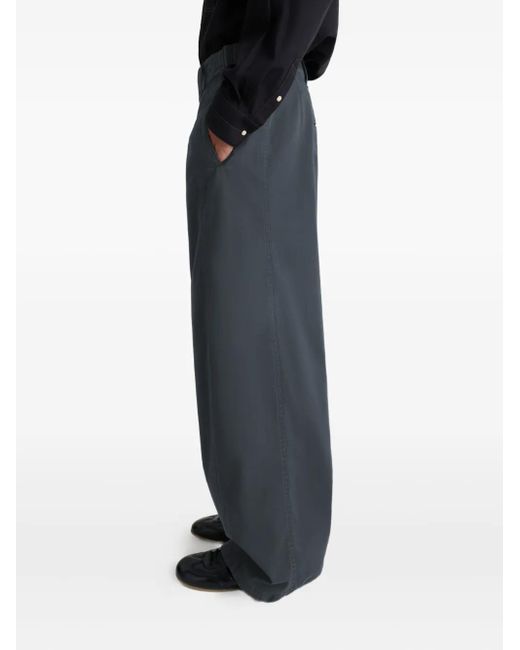 Lemaire Blue Side-Tabs Trousers for men