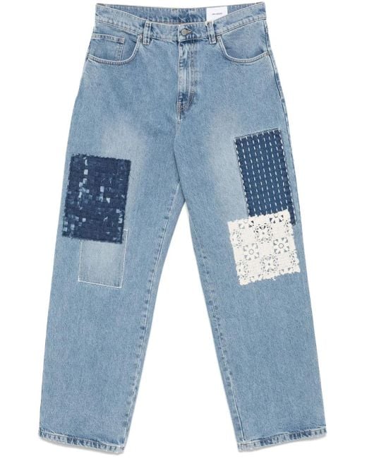 Axel Arigato Blue Patchwork Jeans