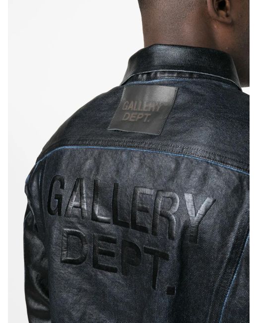 GALLERY DEPT. Black Andy Logo-Embroidered Denim Jacket for men