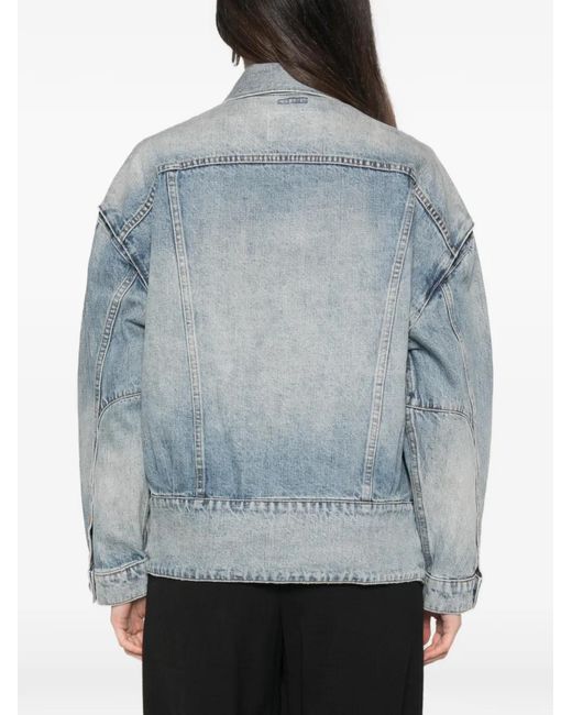 R13 Blue Layered-Effect Denim Jacket