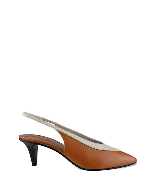 Loro Piana Brown Pointed Leather Pumps