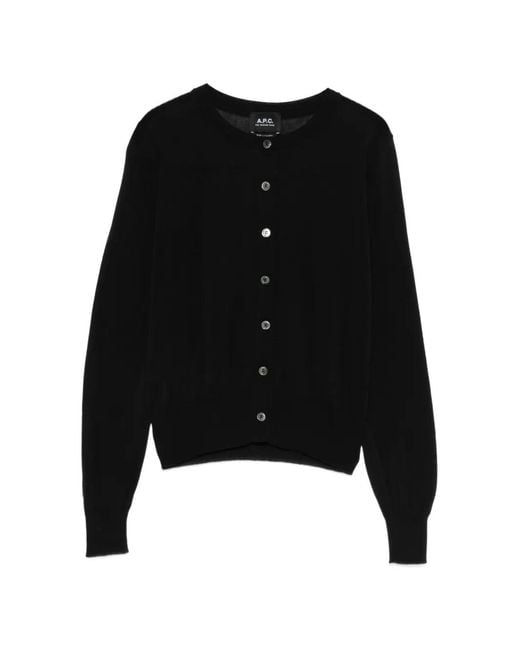 A.P.C. Black Camila Button Cardigan
