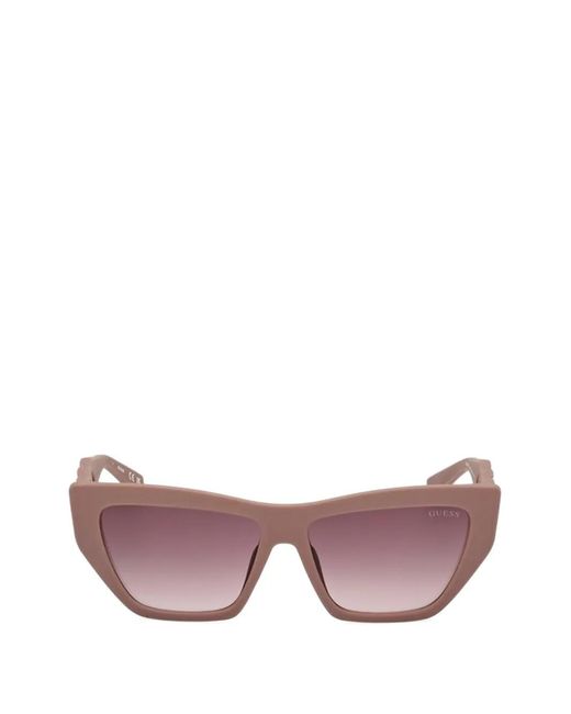 GUESS EYEWEAR Pink Geometric-Frame Chain-Link Sunglasses for men