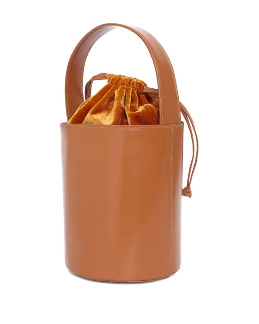 Sarah Chofakian Orange Beuteltasche aus Leder