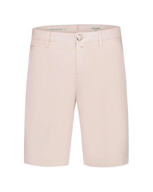 Jacob Cohen White Logo-Patch Shorts for men
