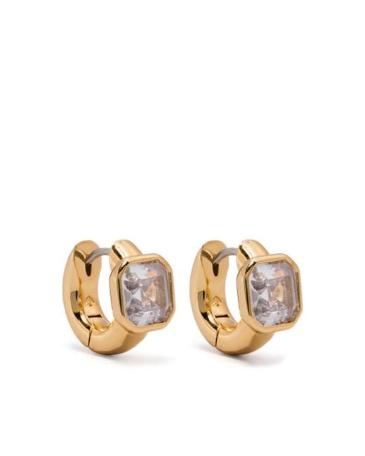 Orecchini A Cerchio Keep Sparkling Asscher di Kate Spade in Metallic