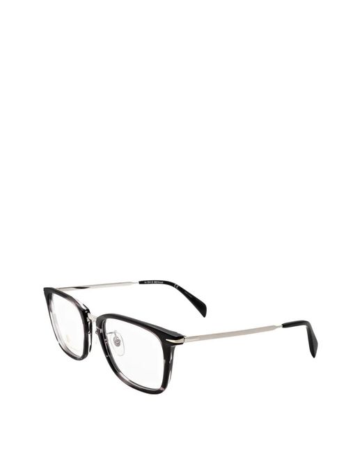 David Beckham Black Square-Frame Glasses for men
