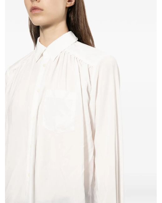COMME DES GARÇON BLACK White Long-Sleeve Shirt