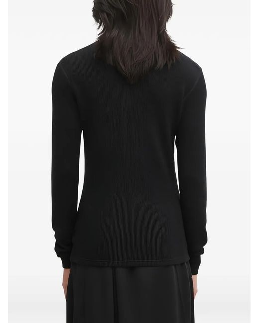 Visvim Black Ribbed Roll-Neck Jumper for men