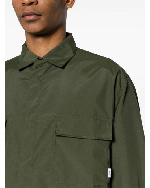 (w)taps Green 08 Button-up Shirt for men