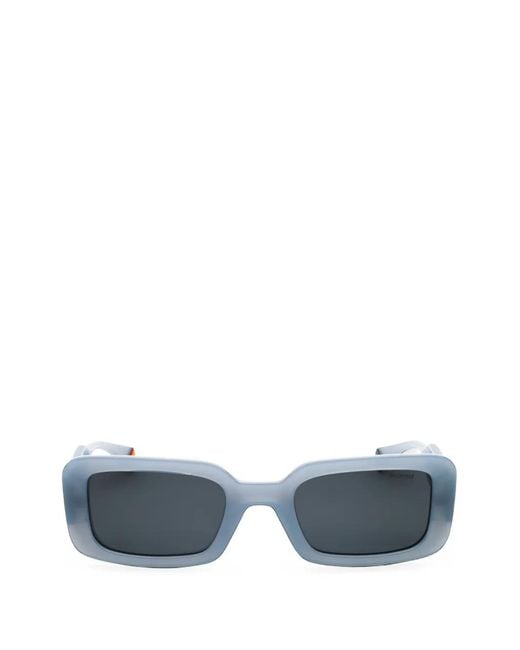 Polaroid Blue Rectangle-Frame Sunglasses