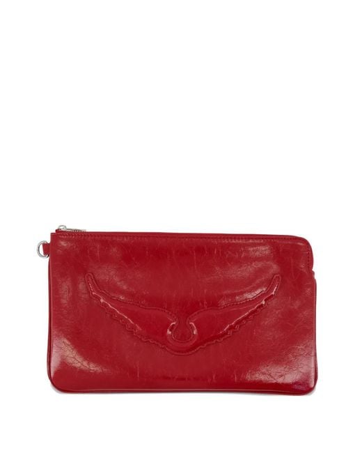 Zadig & Voltaire Red Angel Leather Wallet