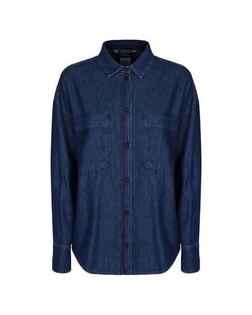 Max Mara Blue Button-Fastening Denim Shirt