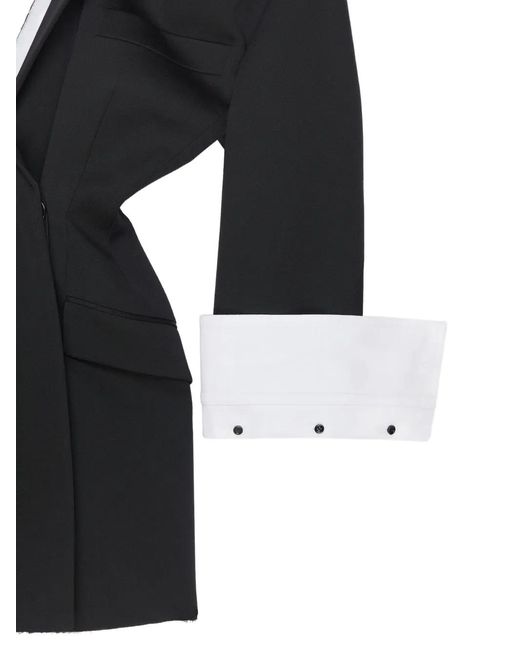 Givenchy Slashed Wollen Mini-Jurk in het Black