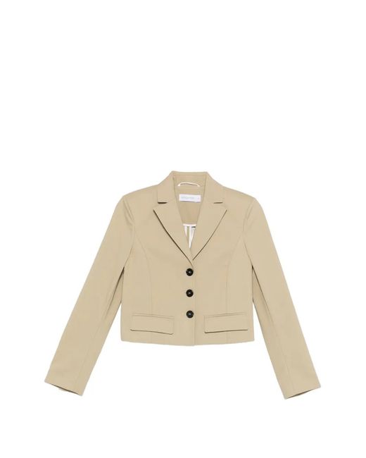 Patrizia Pepe Women's Natural Cropped Buttoned Blazer