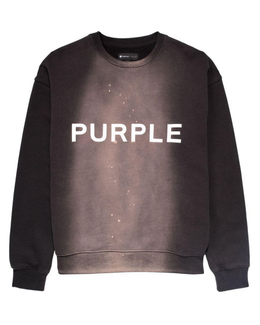 Purple Brand Sweater Met Logoprint in het Gray
