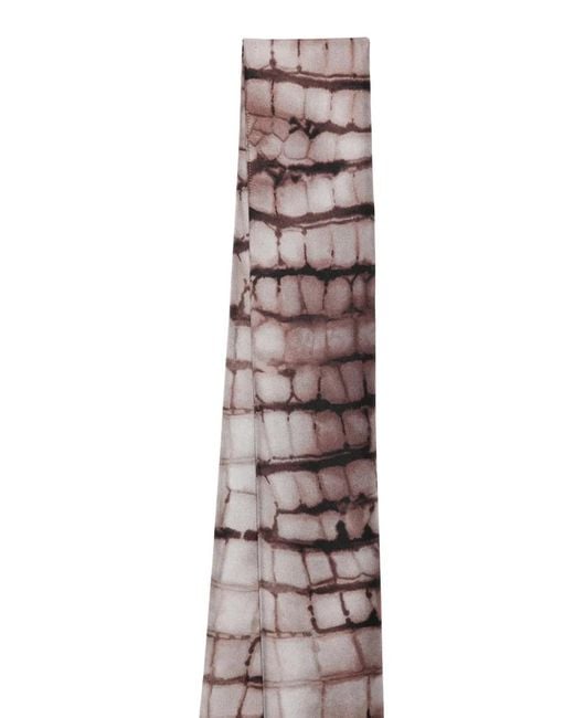 Elisabetta Franchi White Patterned Scarf