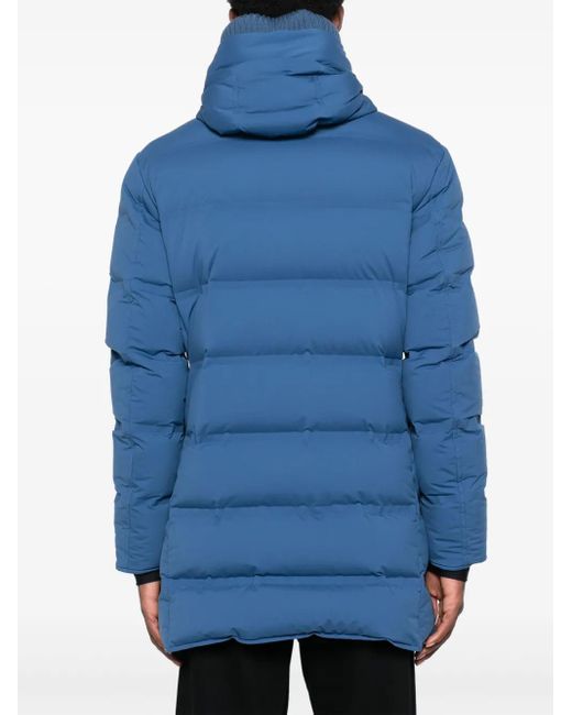 KIRED Blue Slouch-Hood Padded-Design Jacket for men