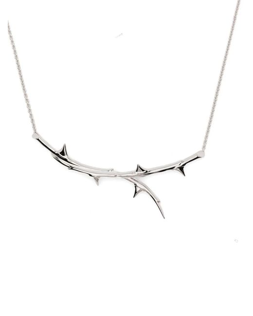 Shaun Leane White Rose Thorn Horizontal Necklace