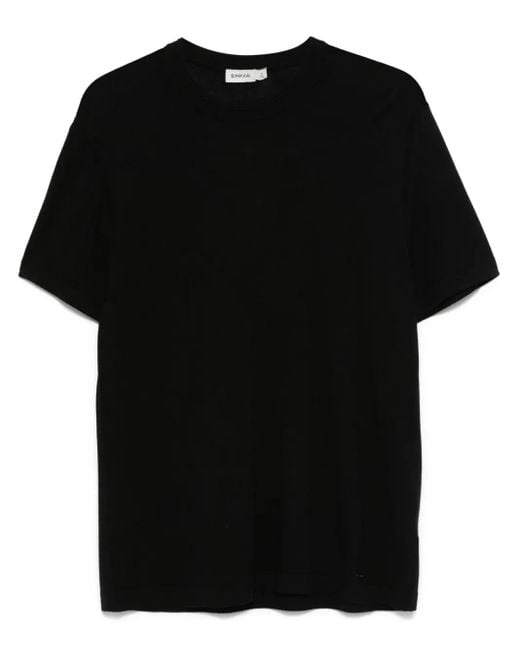 Jonathan Simkhai Black Ribbed T-Shirt for men