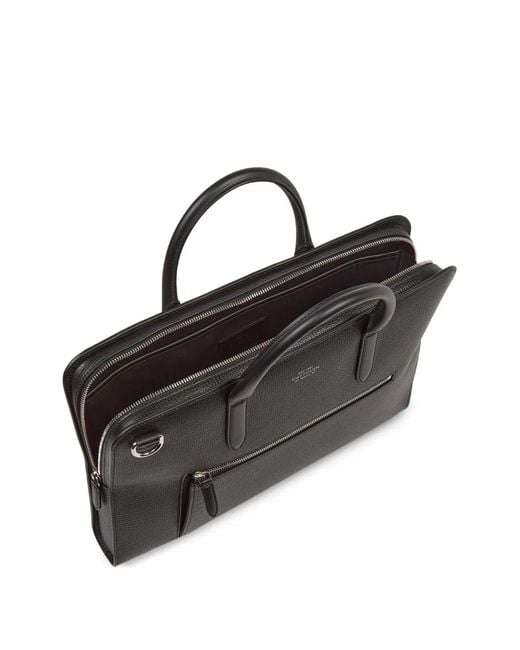 Smythson Black Ultra Slim Ludlow-Leather Briefcase