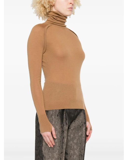 Victoria Beckham Brown Merino Sweater