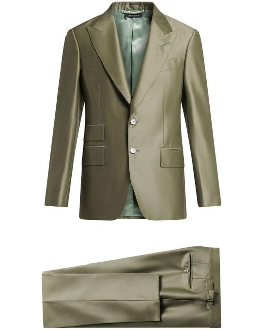 Tom Ford Green Single-breasted Straight-leg Suit for men