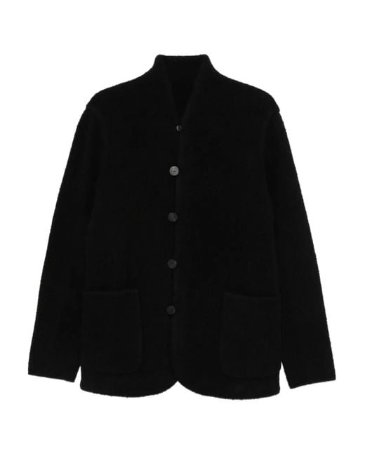 Cardigan Con Effetto Spazzolato di Label Under Construction in Black da Uomo