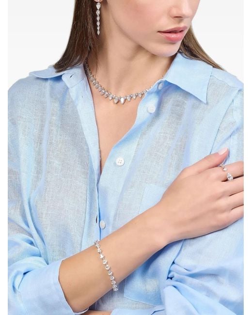 Anabela Chan White Love And Tears Eternity Diamond Necklace