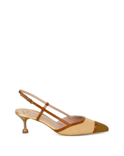 Roberto Festa Natural Pointed Toe Heeled Sandals