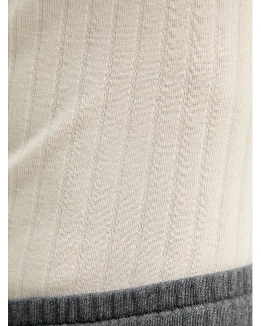 Marc O' Polo Geribbelde Top in het White