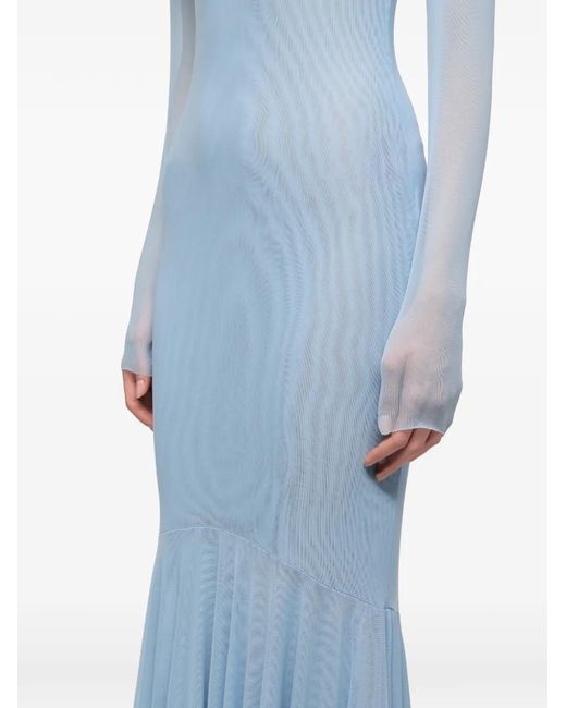 Atu Body Couture Blue High-Neck Maxi Dress