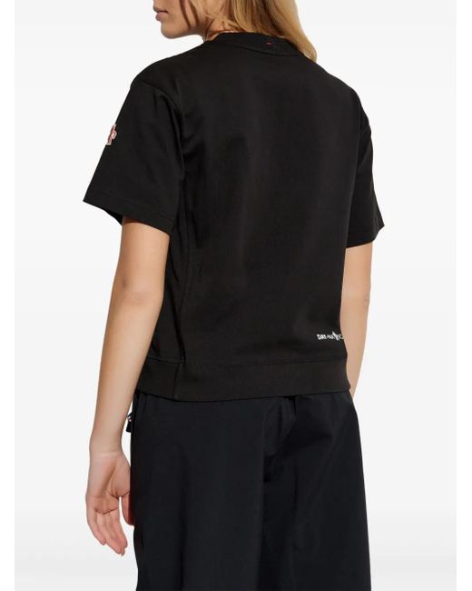 Moncler Black T-Shirts And Polos