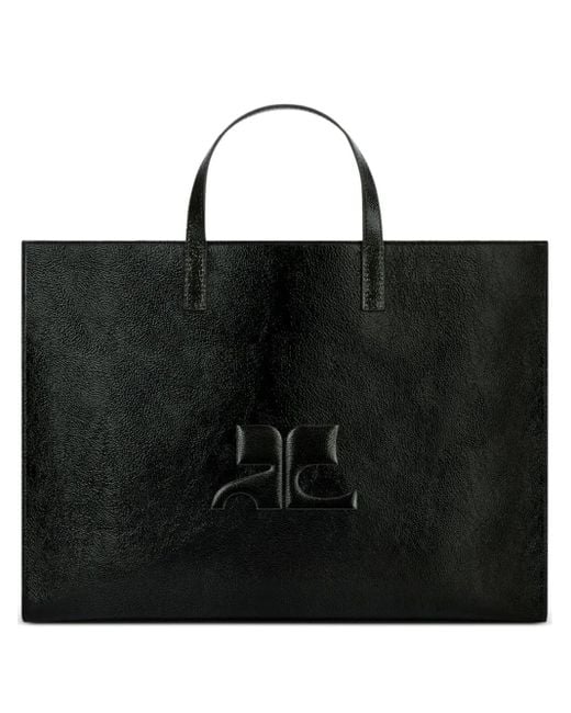 Courreges Black Heritage Tote Bag