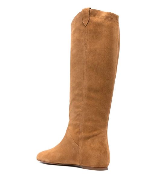 Ba&sh Brown Camille Calf-Leather Boots