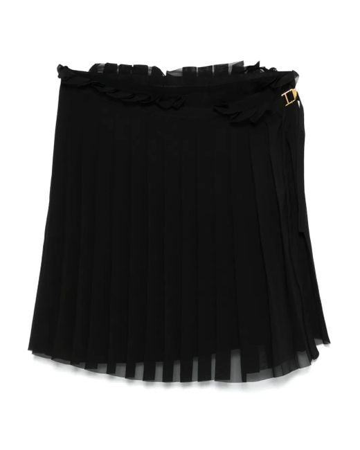 AMI プリーツ ミニスカート Black