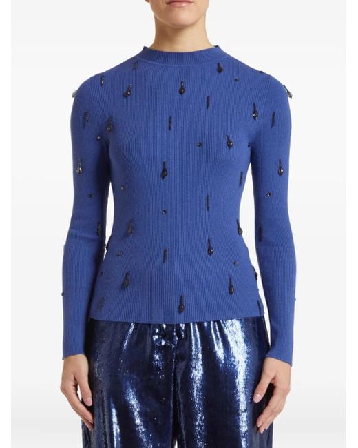 Pennyblack Blue Gerippter Pullover