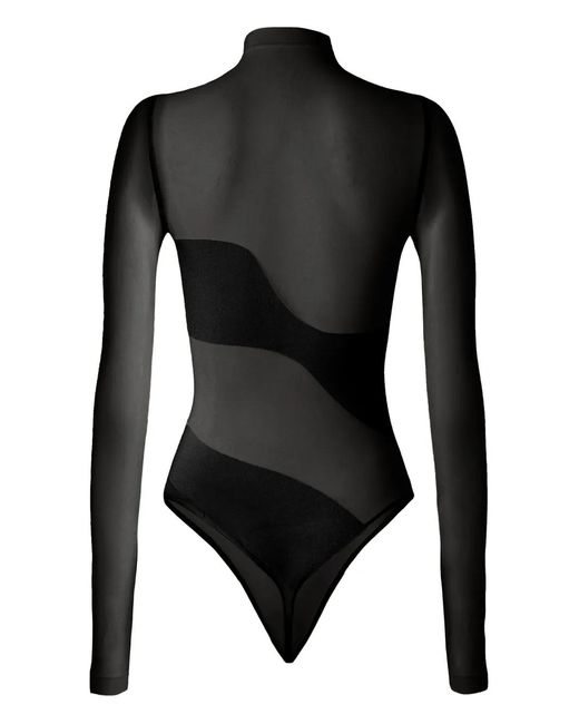 Wolford Black Long-Sleeved Shade String Body