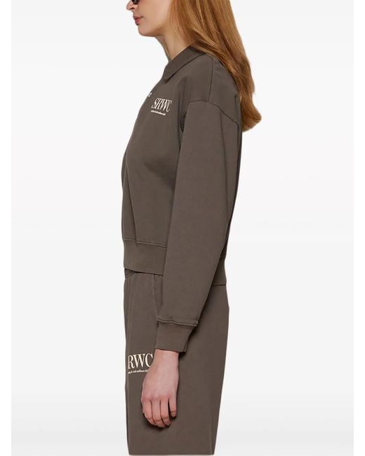 Sporty & Rich Gray Upper East Side Cotton Polo
