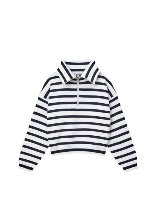 SOSUE White Sailor Striped Sweater