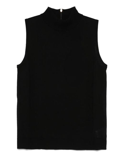 MICHAEL Michael Kors Black High-Neck Sleeveless Top