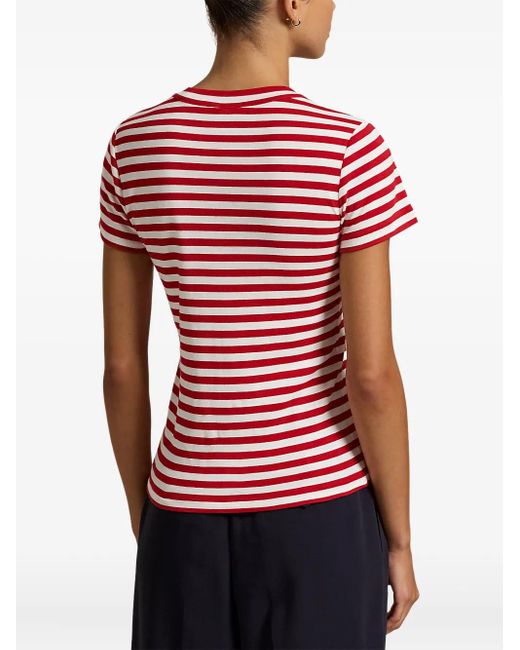 Polo Ralph Lauren ストライプ Tシャツ Red