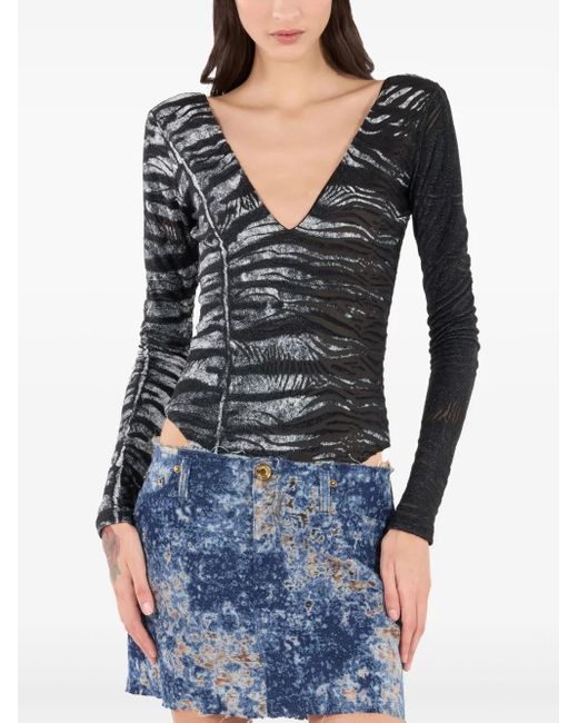 Roberto Cavalli Black Printed Body