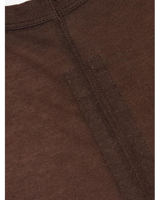 Rick Owens Brown Seam-Detail T-Shirt for men
