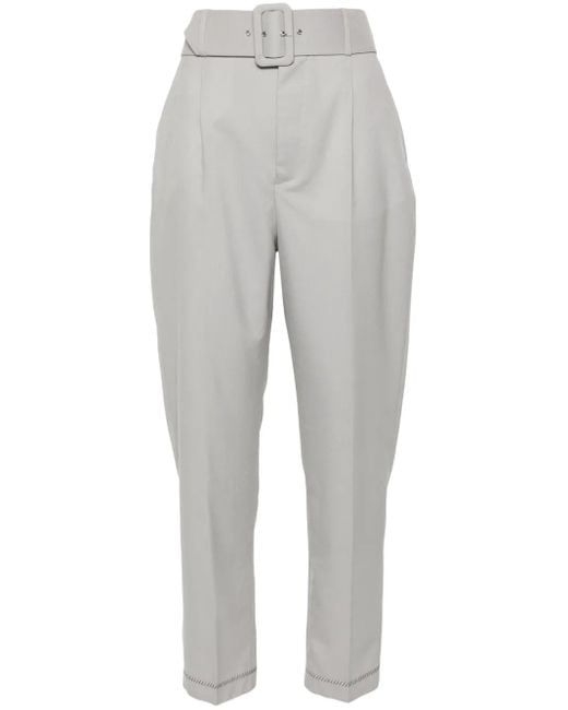 Marni Gray Belted Tailored Trousers